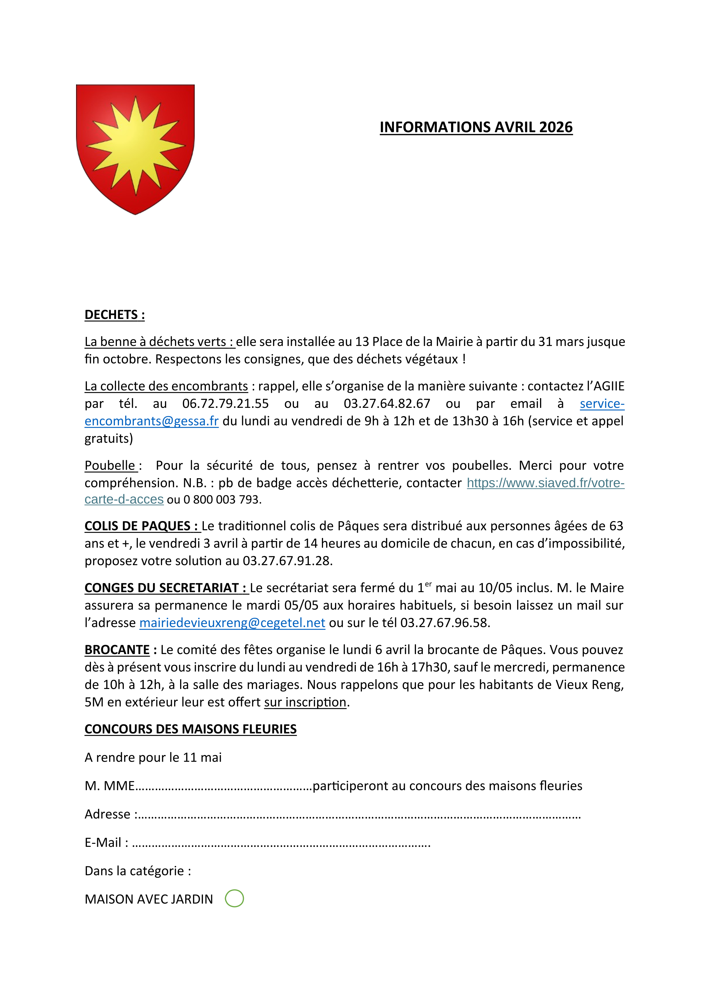 INFORMATIONS AVRIL 2026 1