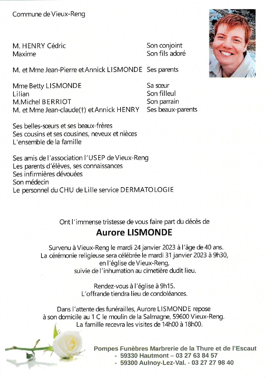 FAIRE PART AURORE LISMONDE